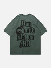 T-Shirt mit Gothic-Waschungsprint